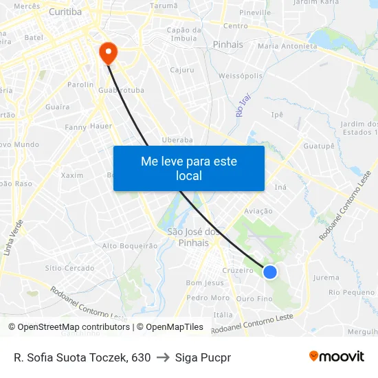 R. Sofia Suota Toczek, 630 to Siga Pucpr map