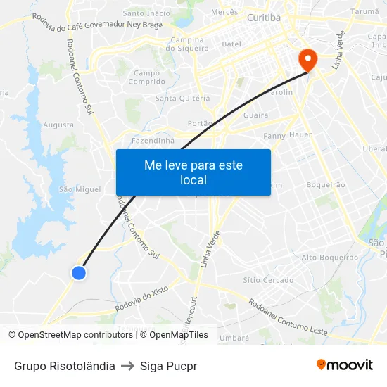 Grupo Risotolândia to Siga Pucpr map