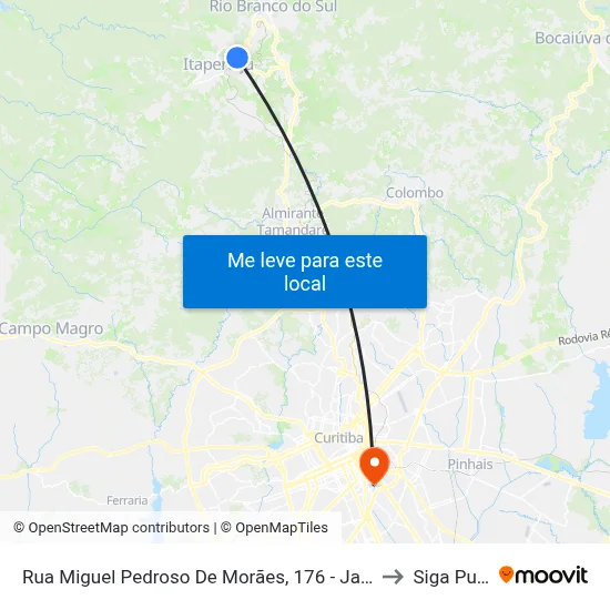 Rua Miguel Pedroso De Morães, 176 - Jardim Itaú to Siga Pucpr map