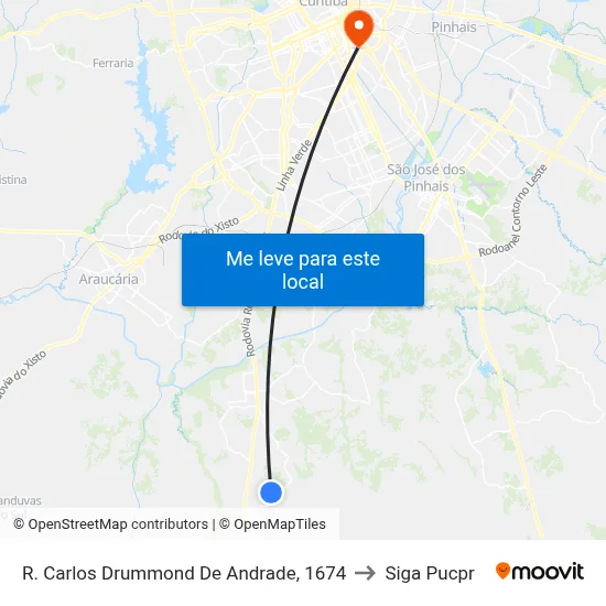 R. Carlos Drummond De Andrade, 1674 to Siga Pucpr map