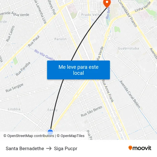 Santa Bernadethe to Siga Pucpr map