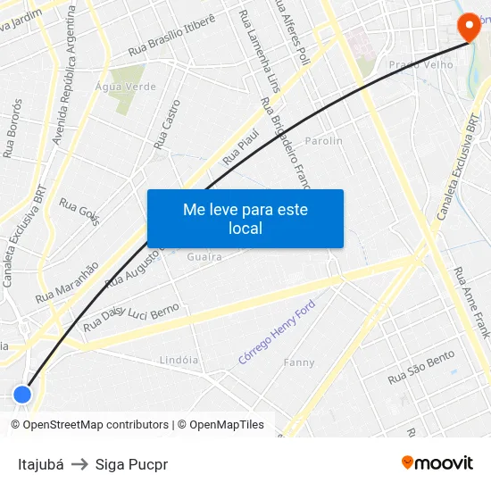 Itajubá to Siga Pucpr map