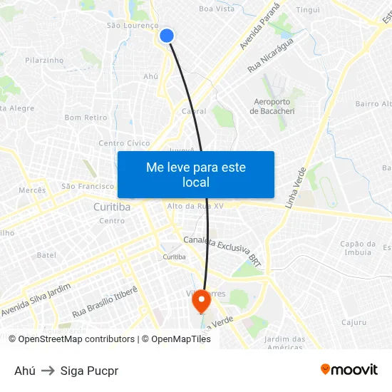 Ahú to Siga Pucpr map