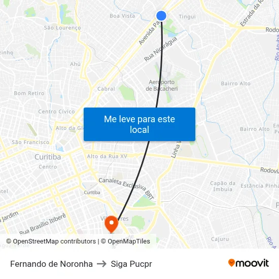 Fernando de Noronha to Siga Pucpr map