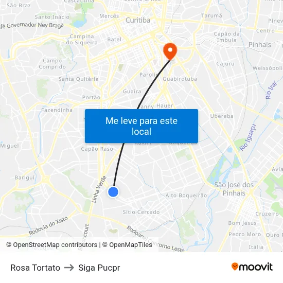 Rosa Tortato to Siga Pucpr map