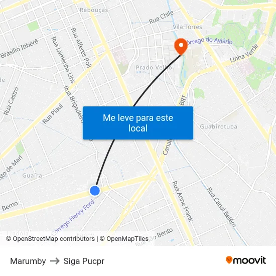 Marumby to Siga Pucpr map