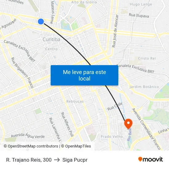 R. Trajano Reis, 300 to Siga Pucpr map