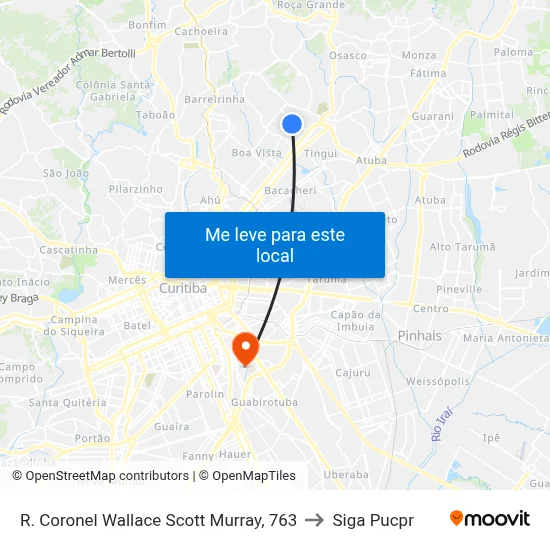 R. Coronel Wallace Scott Murray, 763 to Siga Pucpr map