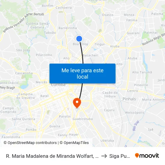 R. Maria Madalena de Miranda Wolfart, 190 to Siga Pucpr map