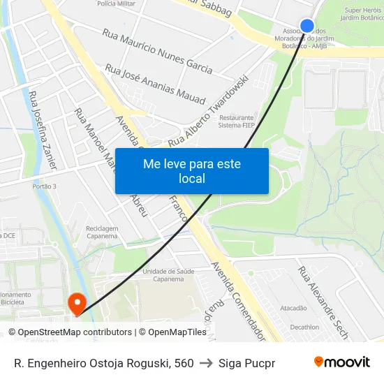 R. Engenheiro Ostoja Roguski, 560 to Siga Pucpr map