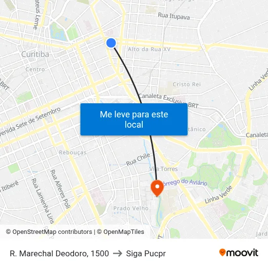 R. Marechal Deodoro, 1500 to Siga Pucpr map