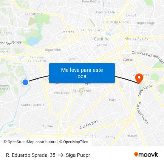 R. Eduardo Sprada, 35 to Siga Pucpr map