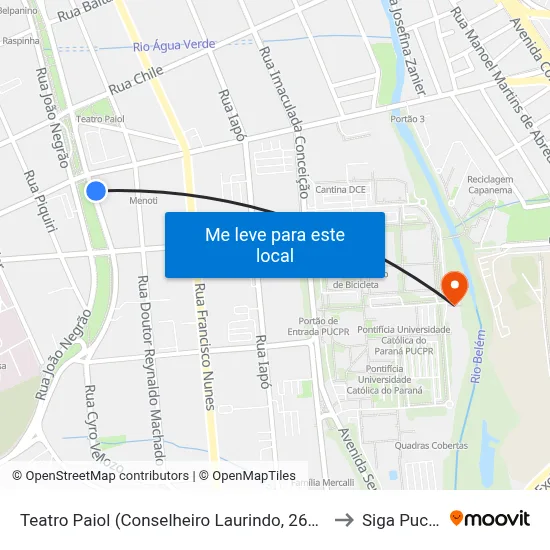 Teatro Paiol (Conselheiro Laurindo, 2600) to Siga Pucpr map