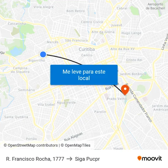 R. Francisco Rocha, 1777 to Siga Pucpr map
