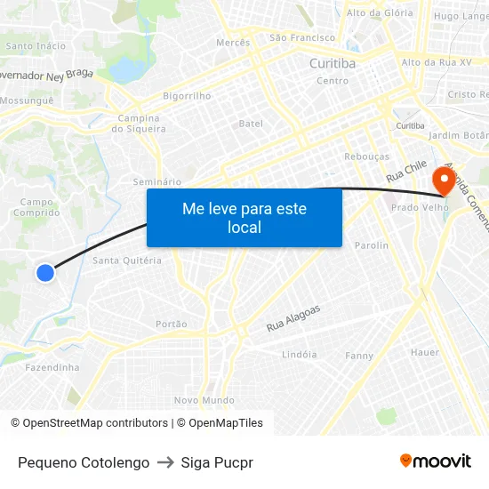 Pequeno Cotolengo to Siga Pucpr map
