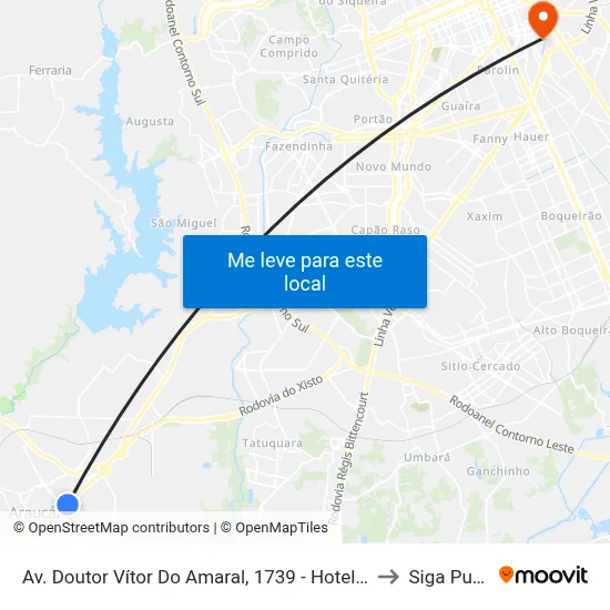 Av. Doutor Vítor Do Amaral, 1739 - Hotel Rihad to Siga Pucpr map