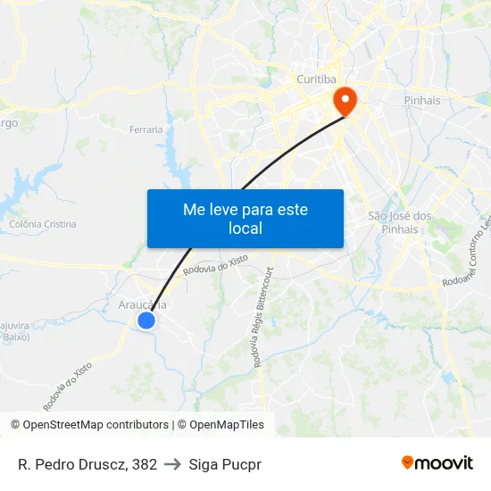 R. Pedro Druscz, 382 to Siga Pucpr map
