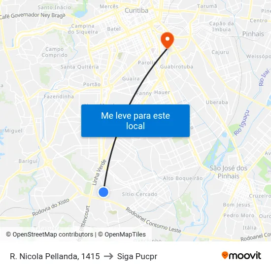 R. Nicola Pellanda, 1415 to Siga Pucpr map