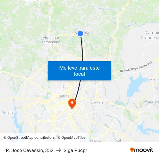 R. José Cavassin, 352 to Siga Pucpr map