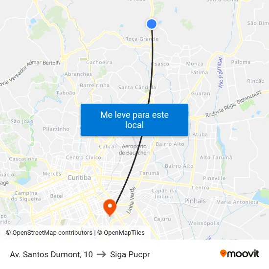 Av. Santos Dumont, 10 to Siga Pucpr map