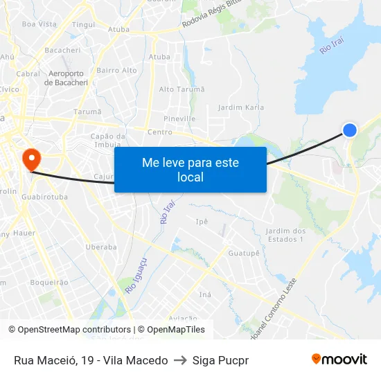 Rua Maceió, 19 - Vila Macedo to Siga Pucpr map