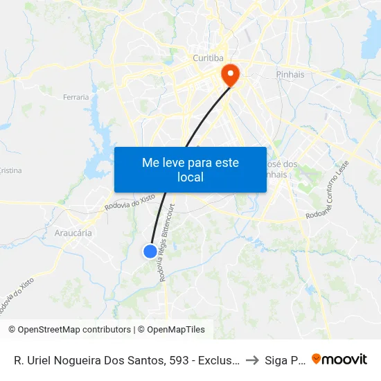 R. Uriel Nogueira Dos Santos, 593 - Exclusivo Desembarque to Siga Pucpr map