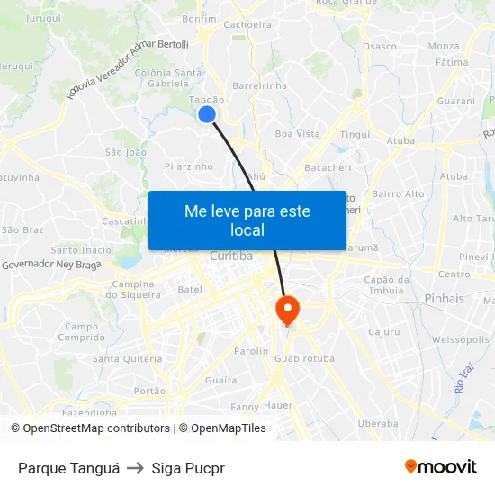 Parque Tanguá to Siga Pucpr map