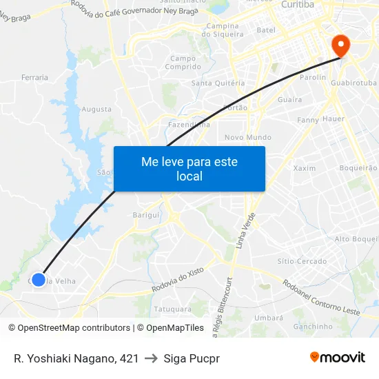 R. Yoshiaki Nagano, 421 to Siga Pucpr map