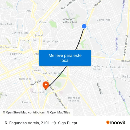 R. Fagundes Varela, 2101 to Siga Pucpr map