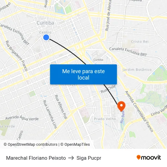 Marechal Floriano Peixoto to Siga Pucpr map