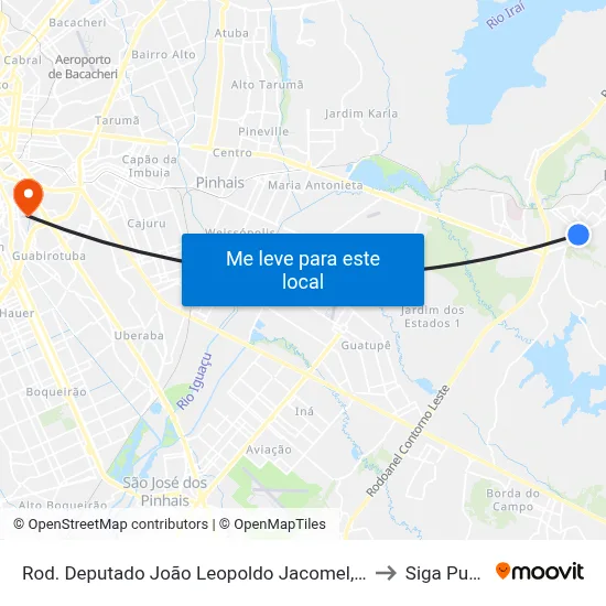 Rod. Deputado João Leopoldo Jacomel, 1884 to Siga Pucpr map