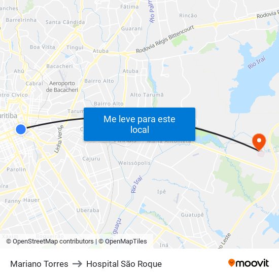 Mariano Torres to Hospital São Roque map