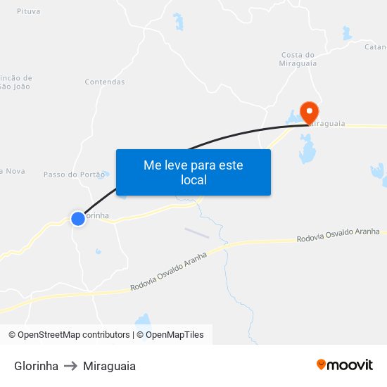 Glorinha to Miraguaia map