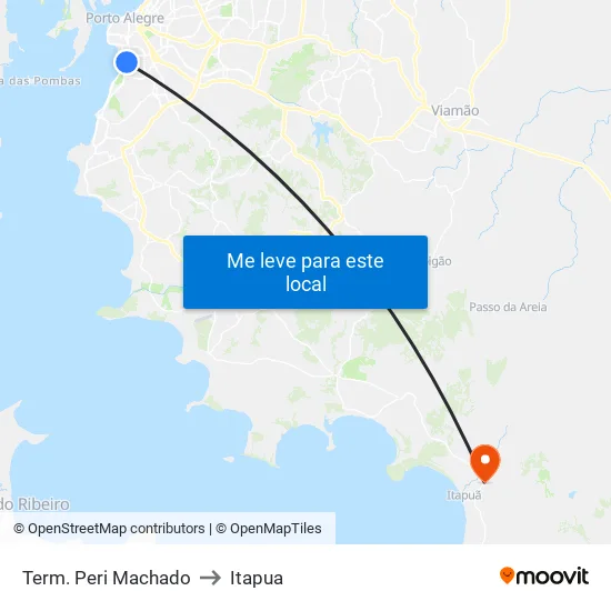 Term. Peri Machado to Itapua map