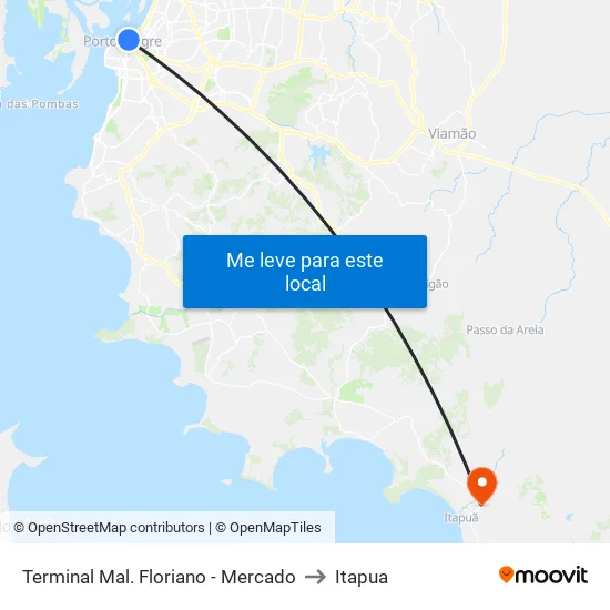Terminal Mal. Floriano - Mercado to Itapua map