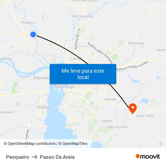 Pesqueiro to Passo Da Areia map
