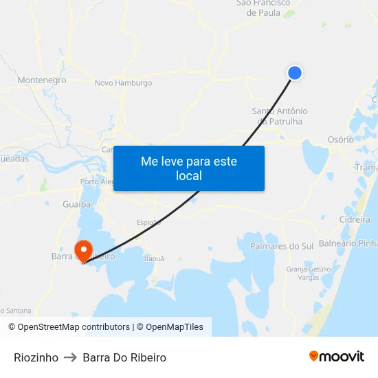 Riozinho to Barra Do Ribeiro map