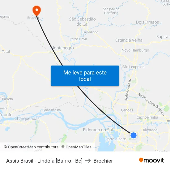 Assis Brasil - Lindóia [Bairro - Bc] to Brochier map