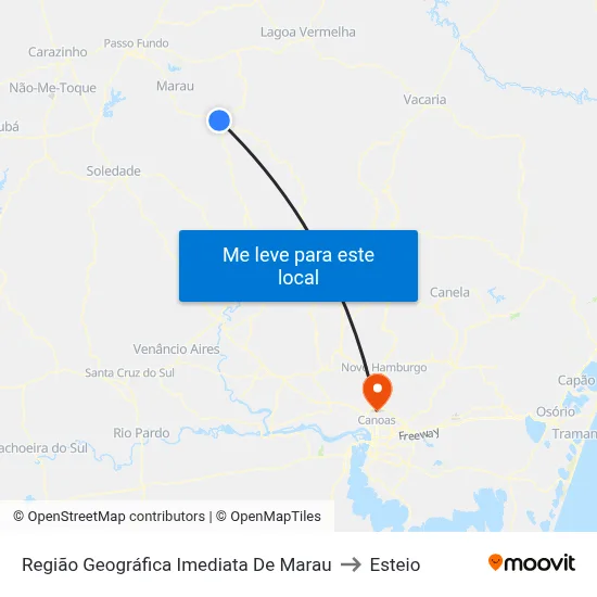 Região Geográfica Imediata De Marau to Esteio map