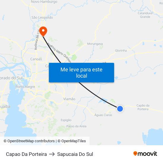 Capao Da Porteira to Sapucaia Do Sul map