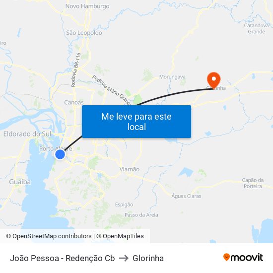 João Pessoa - Redenção Cb to Glorinha map