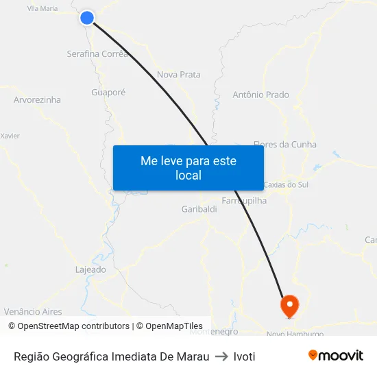 Região Geográfica Imediata De Marau to Ivoti map