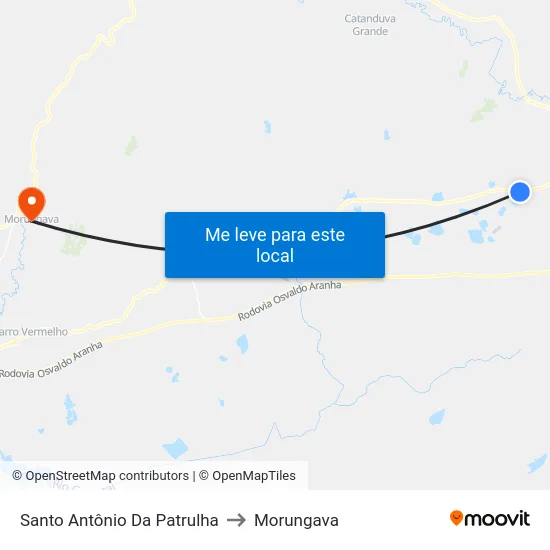 Santo Antônio Da Patrulha to Morungava map