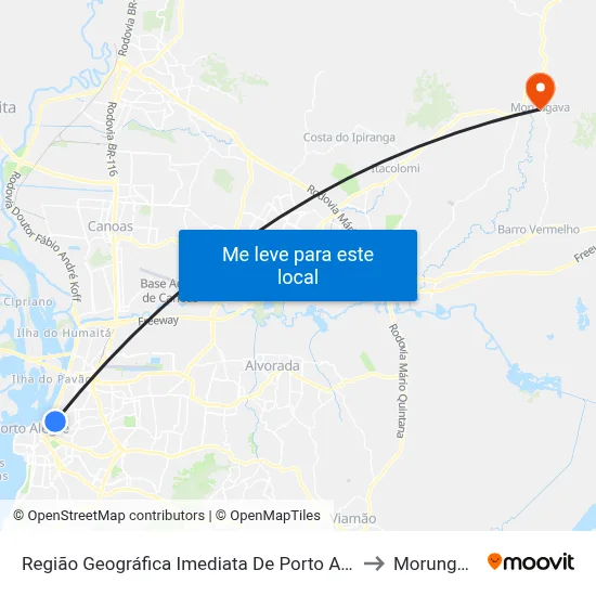 Região Geográfica Imediata De Porto Alegre to Morungava map