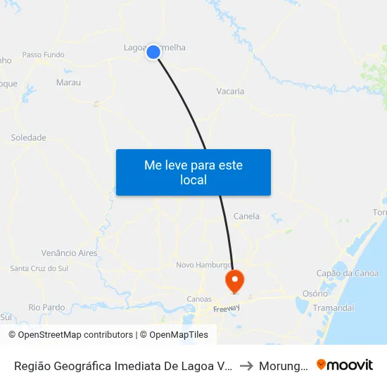 Região Geográfica Imediata De Lagoa Vermelha to Morungava map