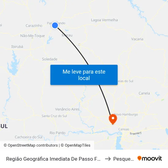 Região Geográfica Imediata De Passo Fundo to Pesqueiro map