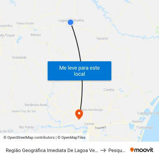 Região Geográfica Imediata De Lagoa Vermelha to Pesqueiro map