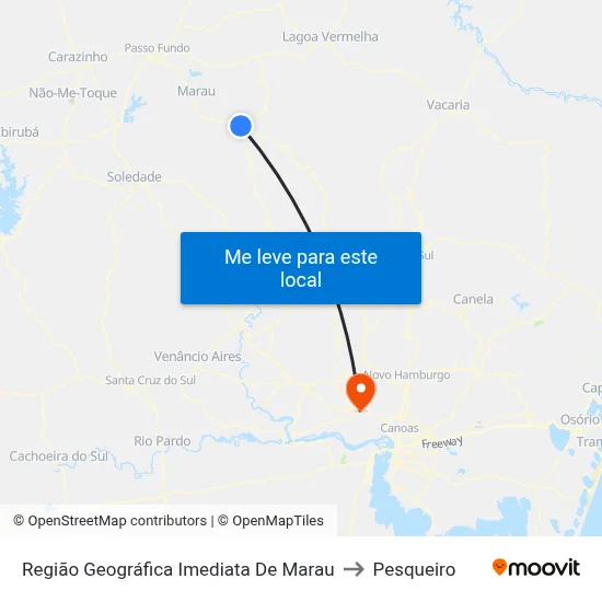 Região Geográfica Imediata De Marau to Pesqueiro map