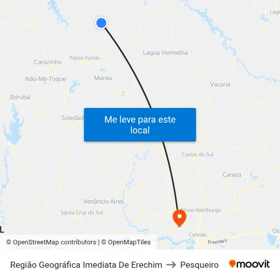Região Geográfica Imediata De Erechim to Pesqueiro map