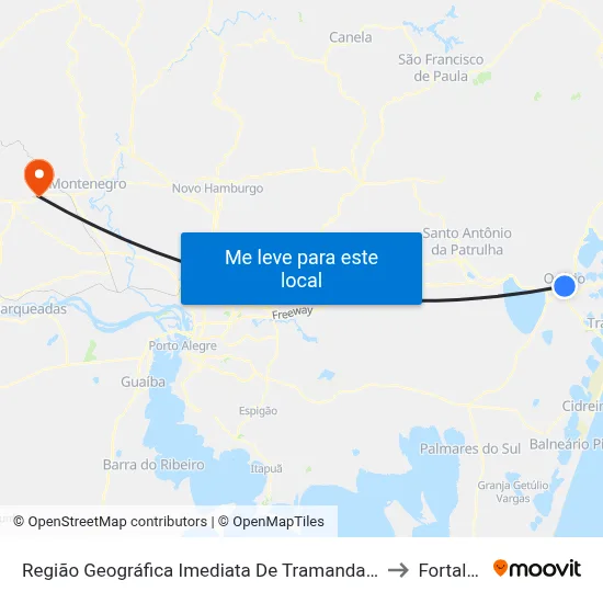 Região Geográfica Imediata De Tramandaí - Osório to Fortaleza map